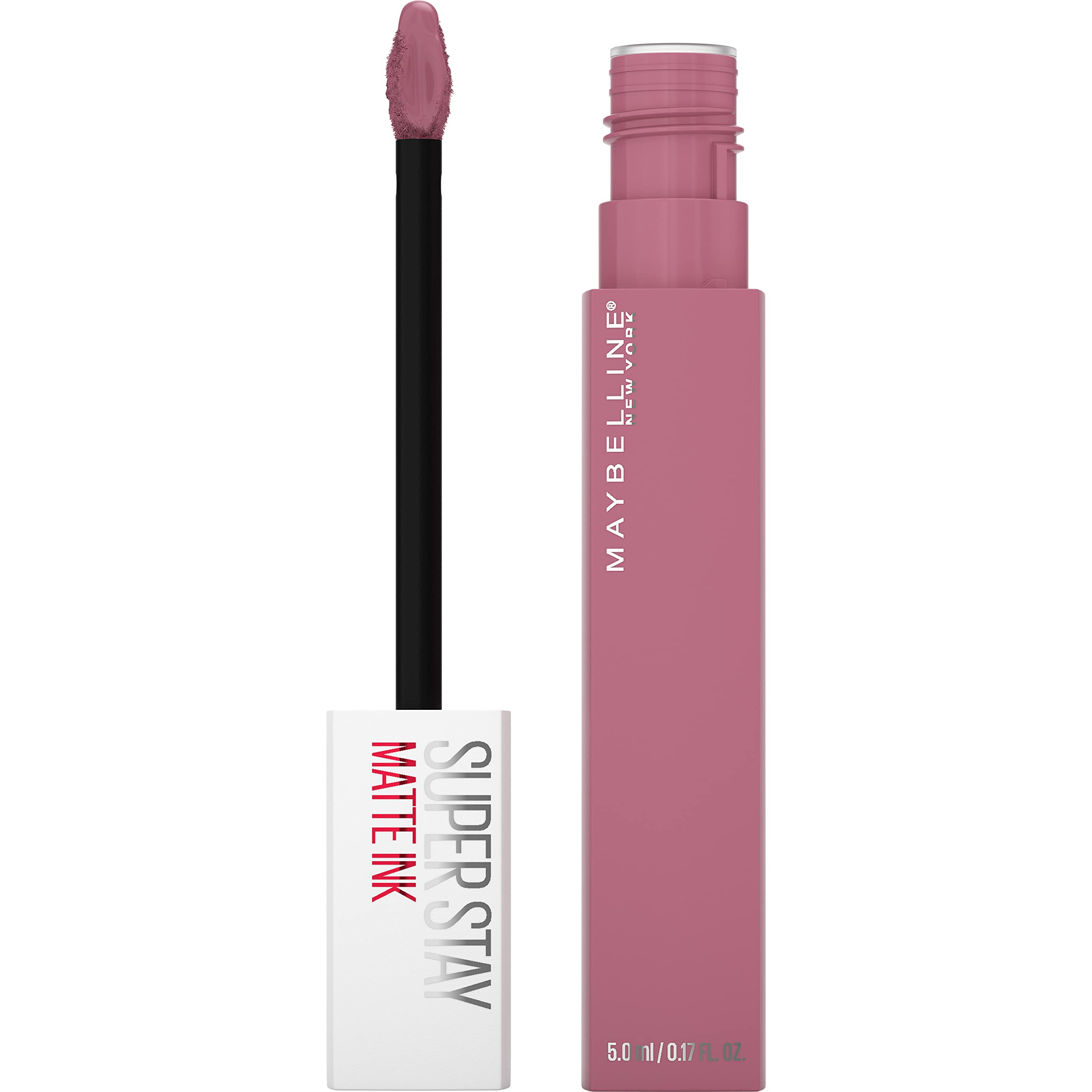 Maybelline Super Stay Matte Ink Liquid Lipstick Makeup, Long Lasting High Impact Color, Up to 16H Wear, Seductress, Light Rosey Nude, 1 Count